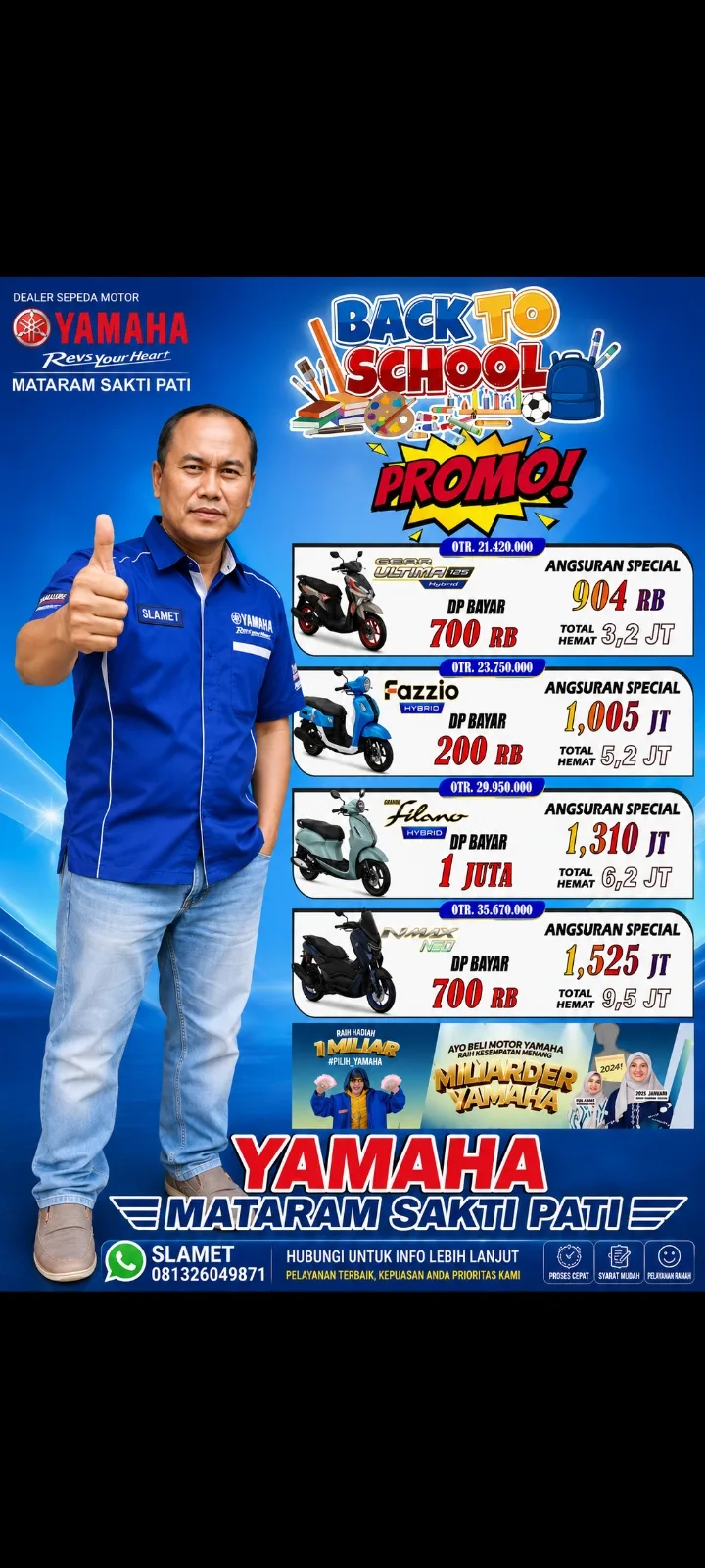 Slamet Mulyono, sales Yamaha Pati